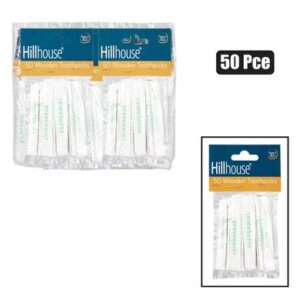 Toothpicks wdn 50pc wrap mint hillhouse