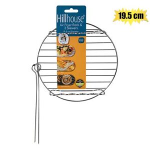 Air fryer rack with 3 skewers
