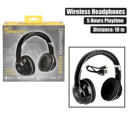 Wireless headphones with mic large pads