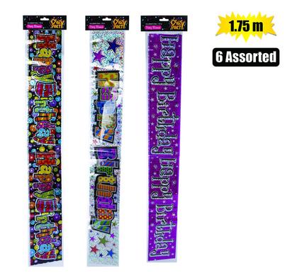 Party banner celebration foil 1.75m