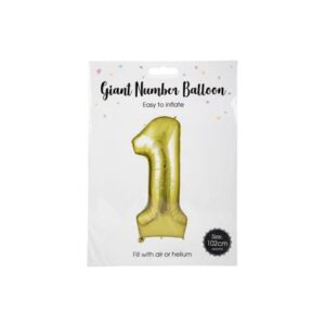 Balloon helium foil gold 1 102cm f-04