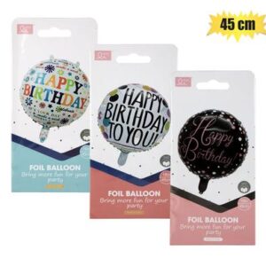 Balloon helium foil glam bday 45cm f-01