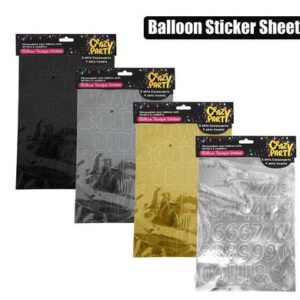 Balloon transfer sticker sheet