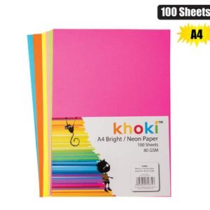Paper a4 80gsm 100's brights/neon