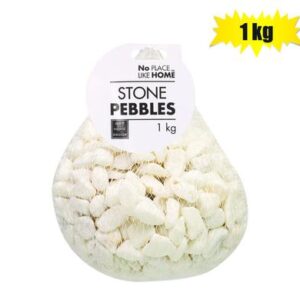 Pebbles riverstones 1kg white