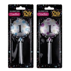 Candle birthday balloon round asstd-1