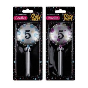 Candle birthday balloon round asstd-5