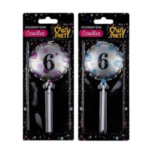 Candle birthday balloon round asstd-6