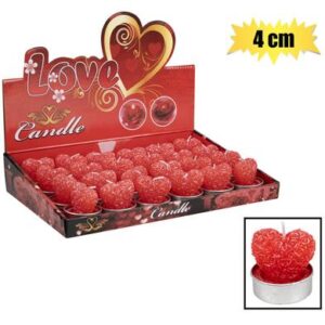 Candle heart in tin holder