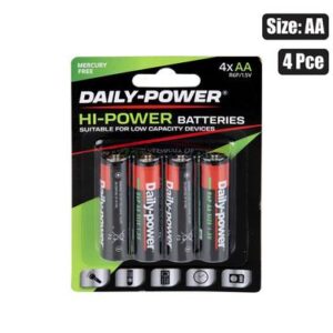 Batteries h/power size:aa / r6p 4pce