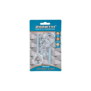 Eye-bolt+nut galv 100 x 7.9mm 2pce