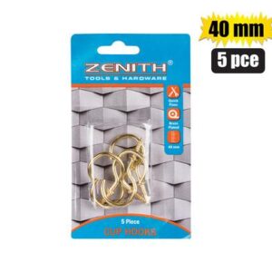 Cup-hooks brass-pl 40mm 5pce zenith