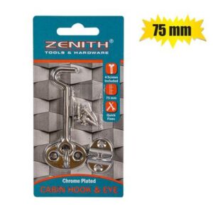Cabin-hook+eye cp+screws 75mm zenith