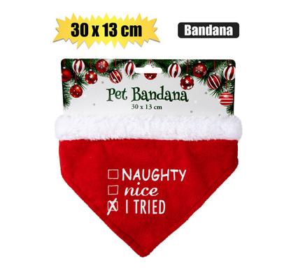 Xmas pet dress up bandana 30*13cm