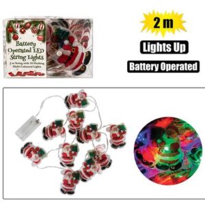Xmas lights b/o in 10led 2m santas
