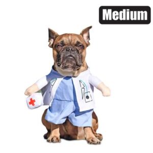 Pet dog novelty clothing doctor-medium