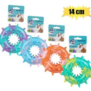 Pet dog toy ring tpr spiked 14cm