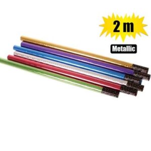 Gift-wrap 700mmx2m metallic rolls asstd