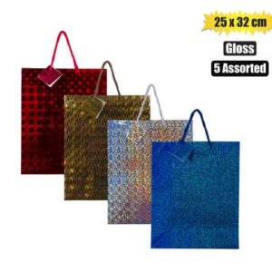 Gift-bag hologram lrg 25x32cm gloss
