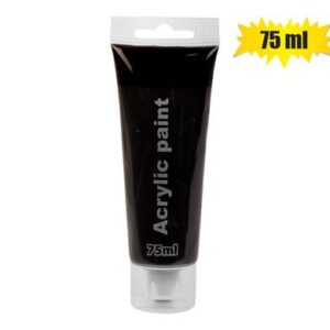 Art+craft paint acrylic tube 75ml black