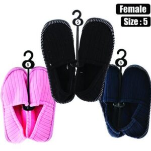 Slipper w/binding & tpr-sole size 5