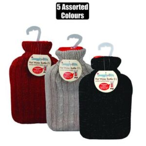 Hotwater bottle w/knitted cover 2l