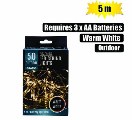 Light fairy led-50x warm wht 5m o-dr b/o