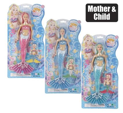 Doll mermaid mom & child