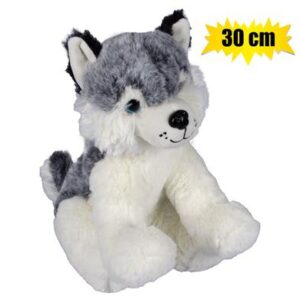 Plush dog husky standing large 30cm