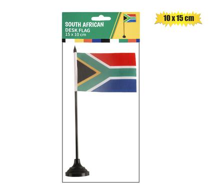 Flag south africa desk 15x10cm with base