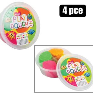 Edu play dough neon 60g 4pc tub