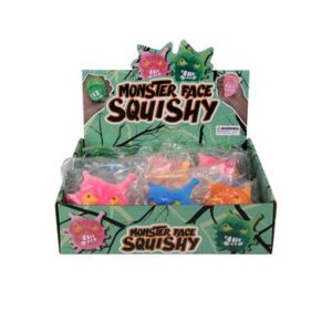 Novelty squeezy monster face asstd 7x9cm