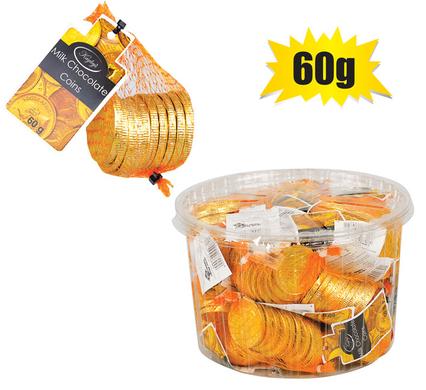 Sweet choc rp coins 60g (t)