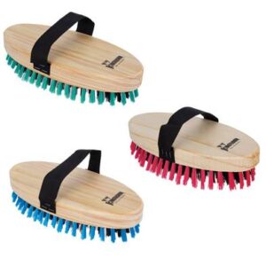 Scrubbing/polish brush wooden back