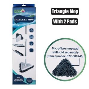 Mop microfibre triangle w/2 pads 1.3m