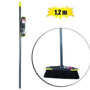 Broom grey/lime w/bumper 1.2m handle