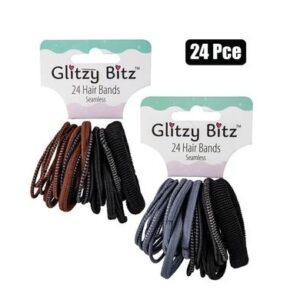 Hair band elastic 24pc no join astd dark