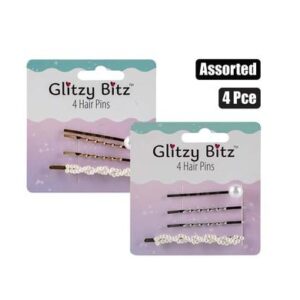 Hair clips fashion pins asstd 4pce