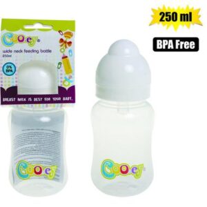 Cooey feeding bottle pl wide neck 250ml