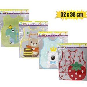 Baby bib printed asstd-designs 38x32cm