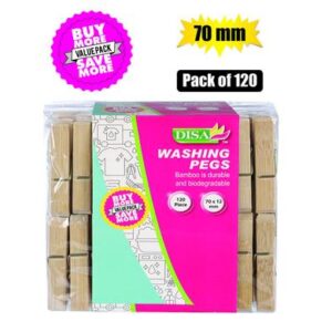 Washing pegs bamboo 70mm pack-120