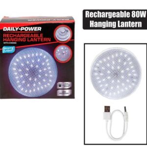 Lantern hanging round rechargeable 80w