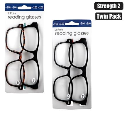 Reading glass twin packs strngth:2