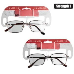 Reading glass metal asstd strengh:1