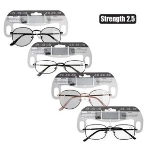 Reading glass metal asstd strength:2.5