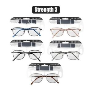 Reading glass metal asstd strength:3