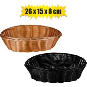 Woven plastic basket 26x15x8cm