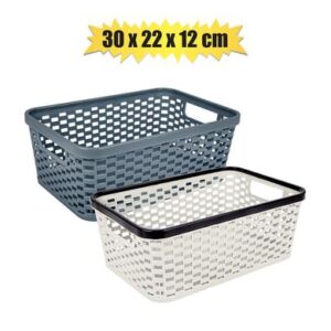Basket pl honeycomb 30x22x12cm