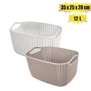 Basket pl weave pattern 12l 35x25x20cm