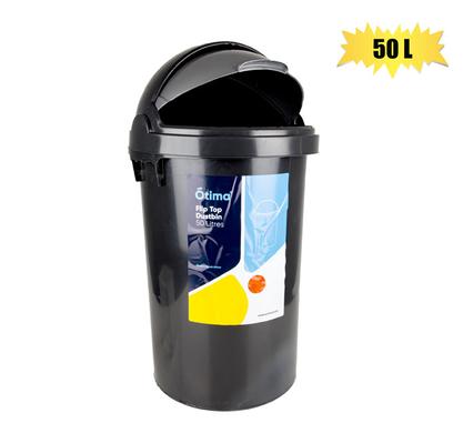Wastepaper bin lift top 50l